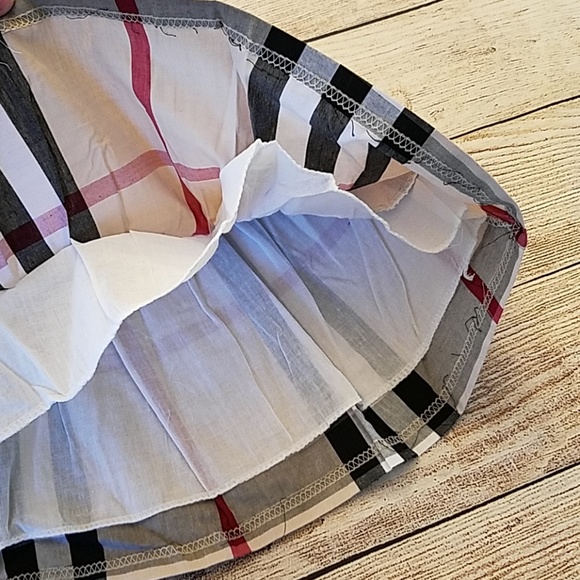 LAST ONE! Cute Toddler Black Shirt Plaid Skirt Set - Picture 6 of 8